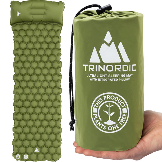 - Trinordic Ultralight Inflatable Camping Mat | With Integrated Pillow | Lightweight | Camping -