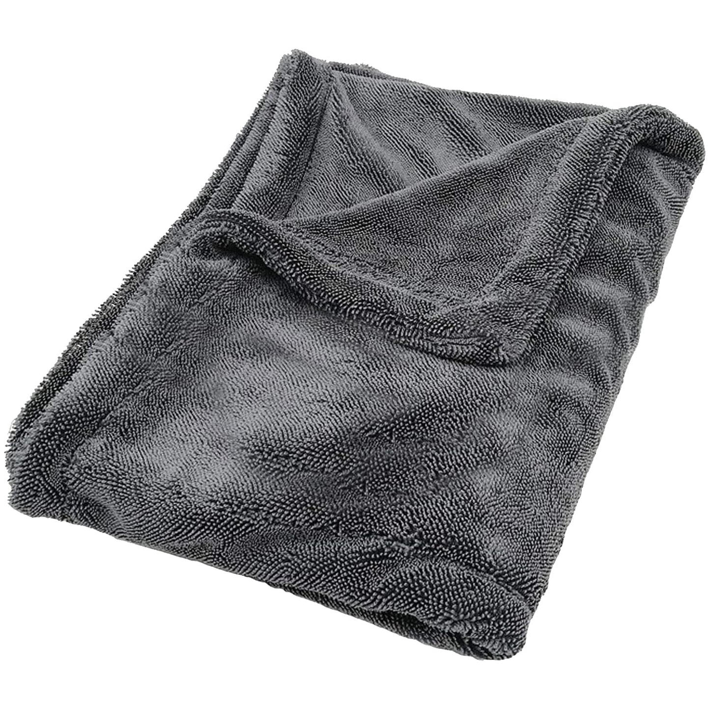 Detailers United - Hydro Hoover XL - Professional Grade Plush Microfibre Car Drying Towel 1400 GSM (50 x 80 cm) Grey For Fast Streak-Free Drying and Detailing