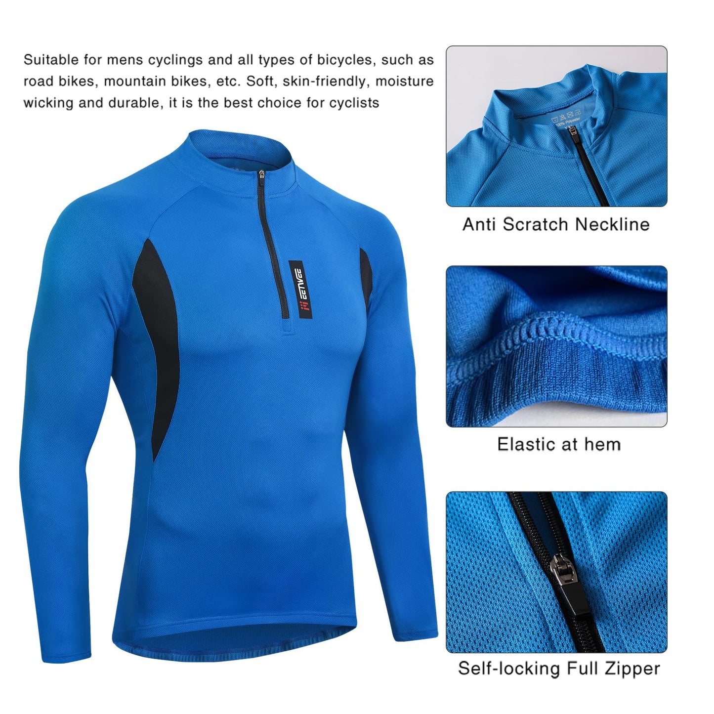 - MEETWEE Men's Cycling Jersey | Long Sleeve Cycle Tops Riding -