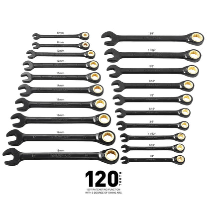 - STARWORK True Mechanic™ | 303-Piece Mechanics Tool Set | 120T Ratcheting Wrench -