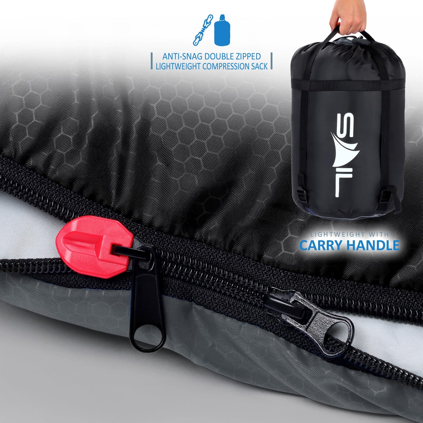 - SAIL XL Sleeping Bag | Extra Wide for Big & Tall Person | 3-4 Season -