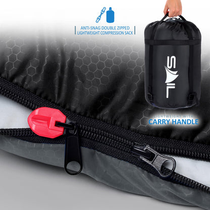 - SAIL XL Sleeping Bag | Extra Wide for Big & Tall Person | 3-4 Season -