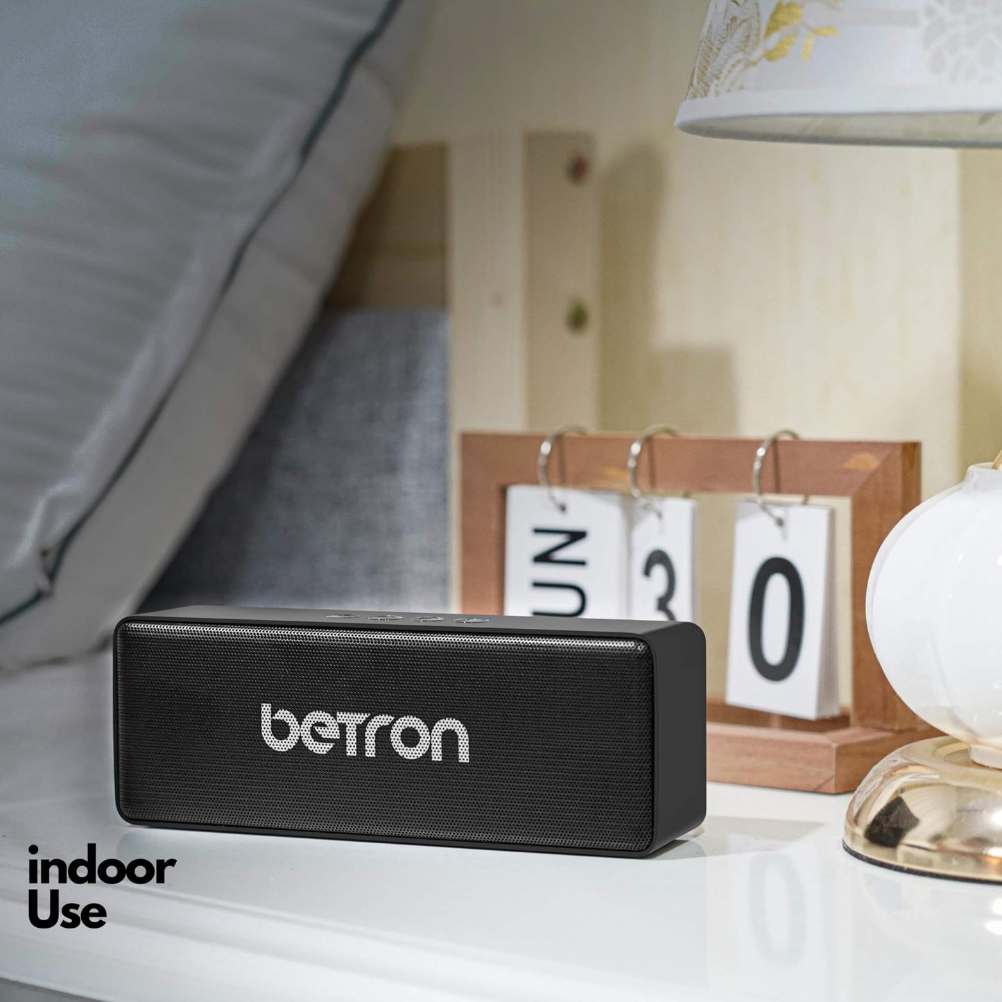 Betron Bluetooth Speaker, Portable, Wireless Connection, Dual Driver, with Microphone, 10W, for Travel Indoor and Outdoor, (D51)