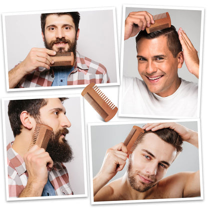 Beard Brush, 100% Boar Bristle Black Walnut Wood Beard Comb Brush for Men To Tame and Soften Your Facial Hair from Sofmild