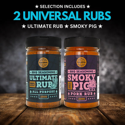 Classic Selection of Premium BBQ Seasonings - Holy Cow, Angel’s Wings, Smoky Pig, Ultimate Rub BBQ Rubs | Pack of 4 | 100% Natural | Great Foodie Gift