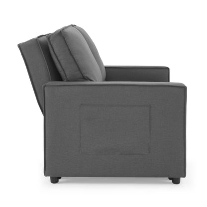 - Home Detail Faux Leather Pull Out Sofa Bed | Two Seater SofaBed Upholstered Settee -