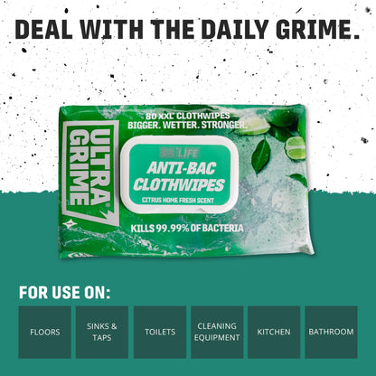 - UltraGrime Antibacterial Wipes 80 Thick Large Wipe Pack -