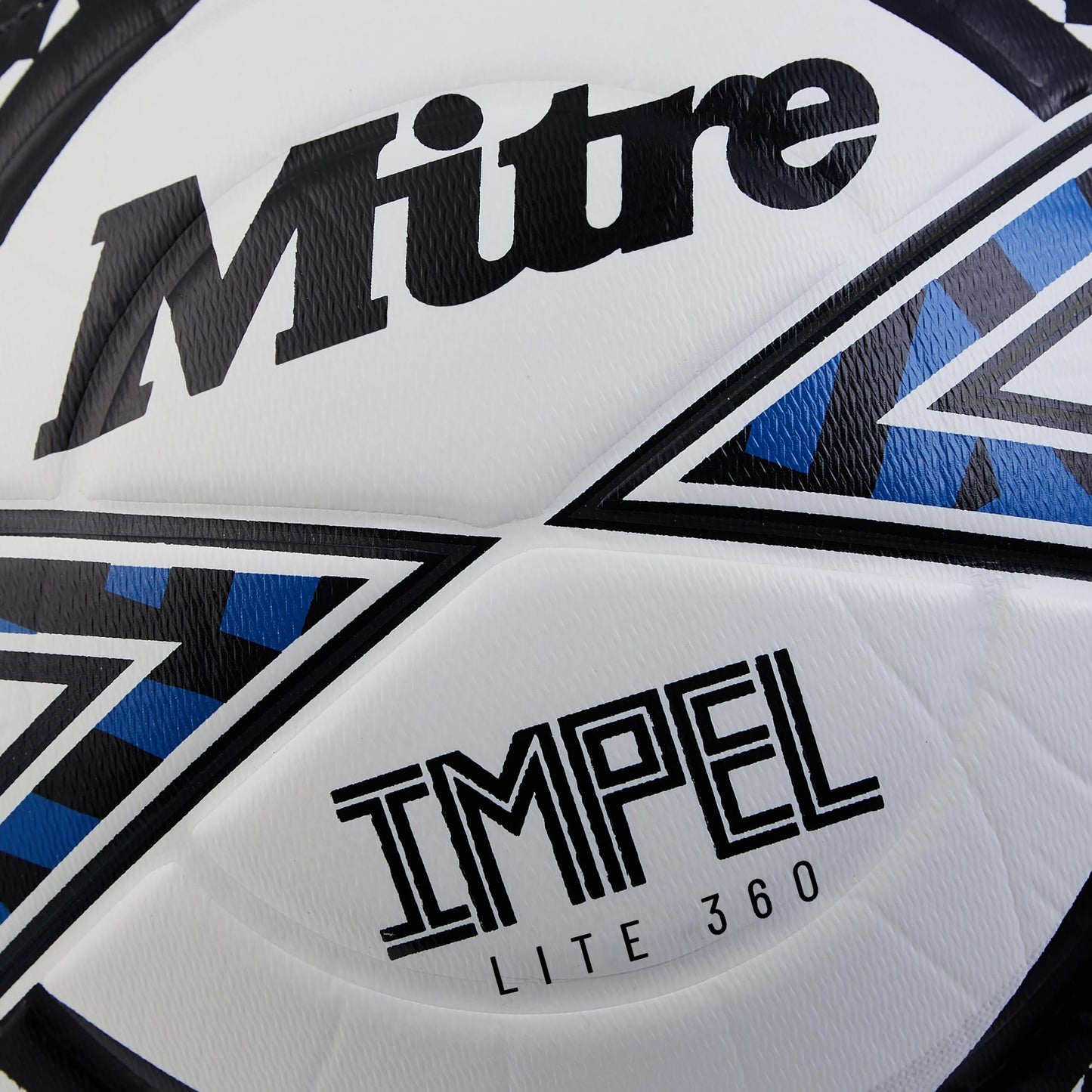 - Mitre Impel Lite 360 Football | Highly Durable | Lightweight Ball, White/Black/Blue | Size 5