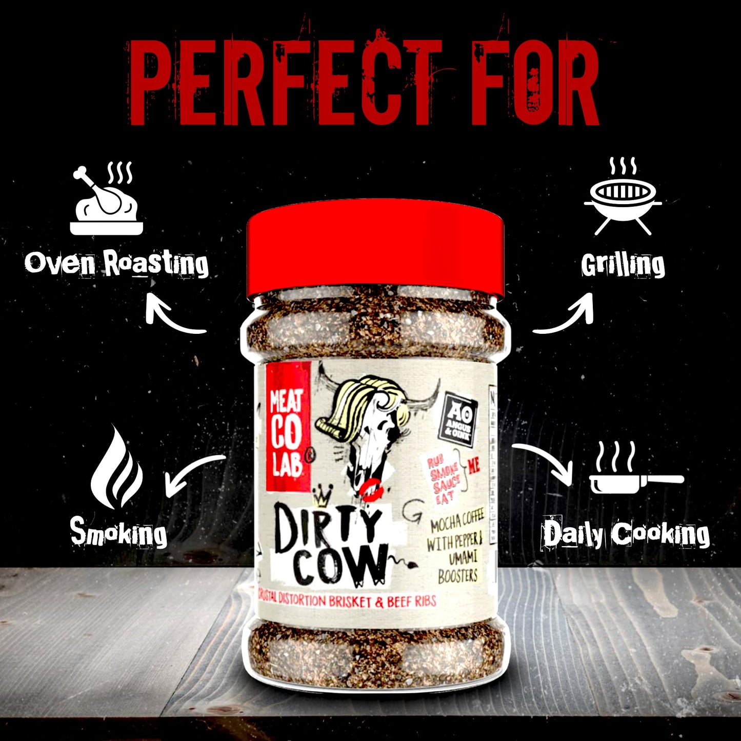 - DIRTY COW BEEF BBQ RUB | Maximum Crustal Distortion & Super Bark Power | Perfect for Brisket & Beef Ribs -