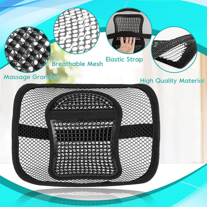 - m zimoon Mesh Back Support | Mesh Lumbar Support Cushion | Air Flow Chair Back Support -