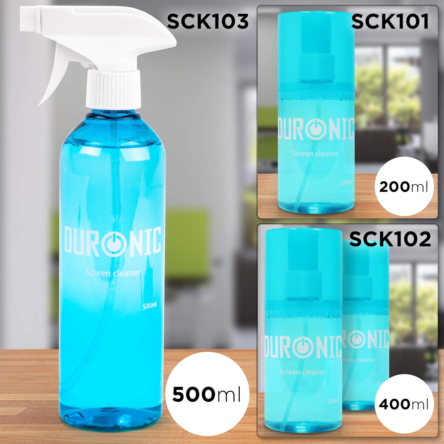 - Duronic Screen Cleaner Kit SCK101 | 200ml | Cleaning Spray for LCD/TFT/LED/Plasma/OLED Televisions -