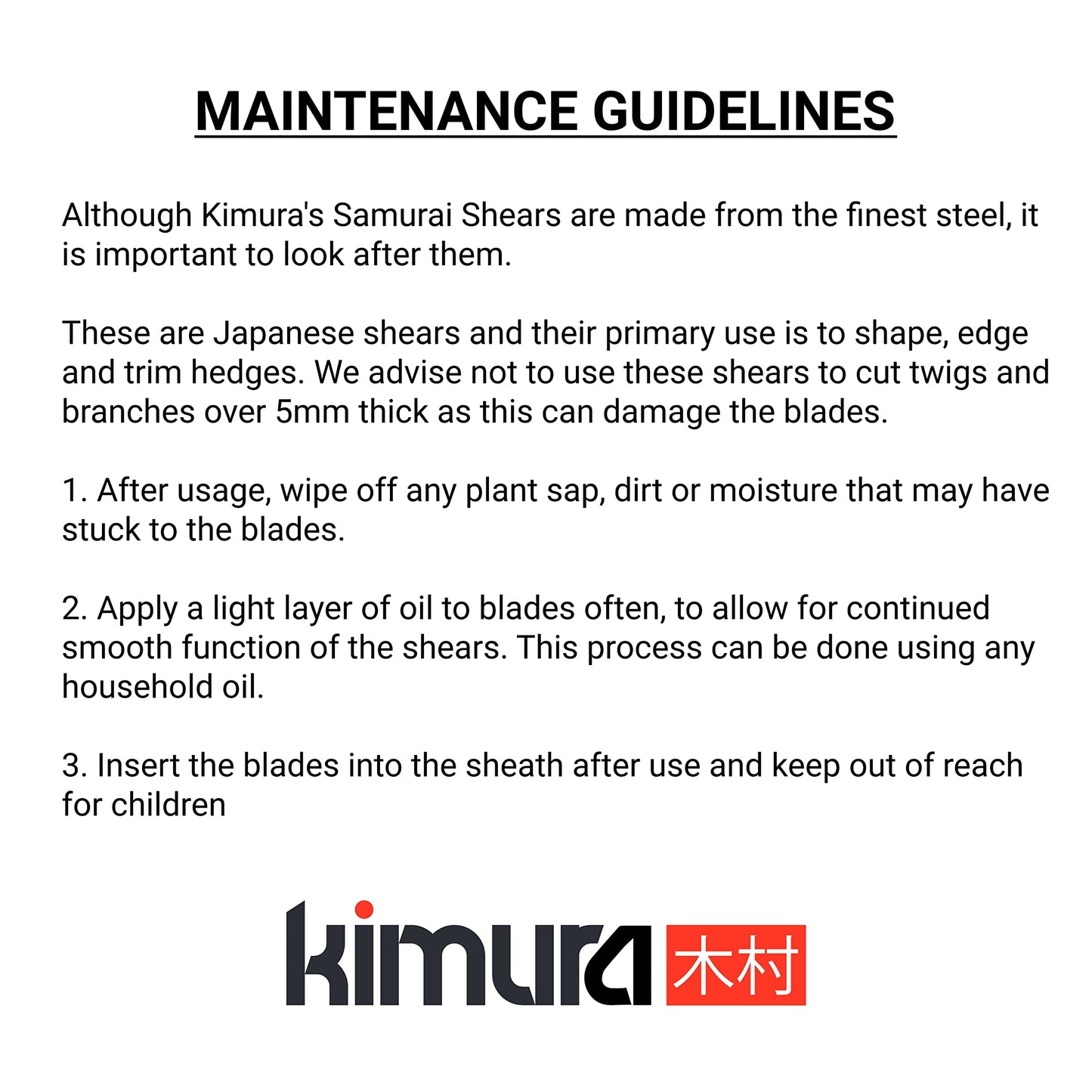 - Kimura® Samurai Garden Shears | Premium Hedge Shears With Lightweight Japanese Oak Handles -
