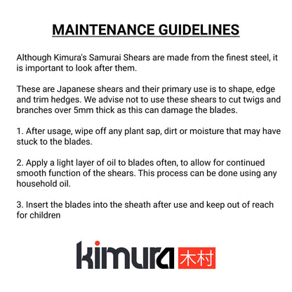 - Kimura® Samurai Garden Shears | Premium Hedge Shears With Lightweight Japanese Oak Handles -