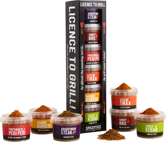- SPICENTICE | The Ultimate Spice | Seasoning & Marinade BBQ Rub Grill Gift Set -