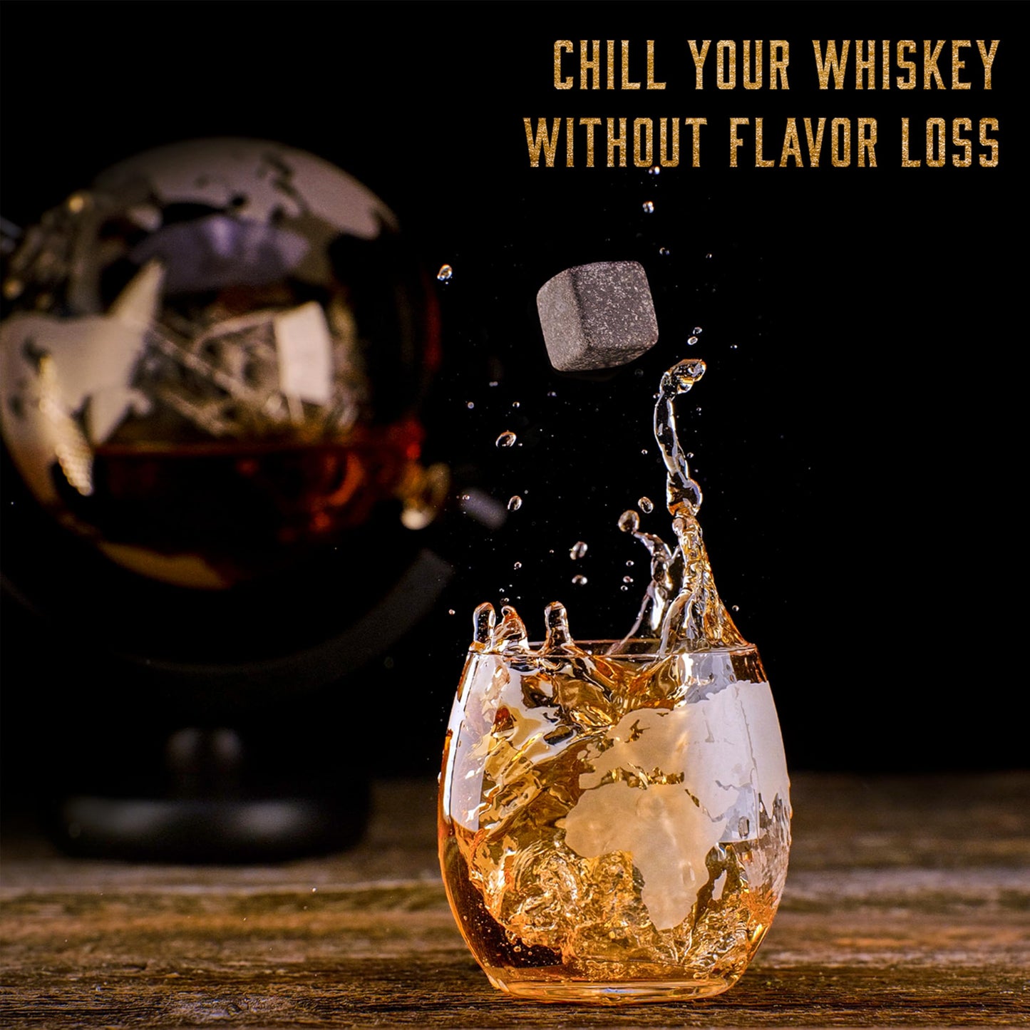 - Whisiskey – Whiskey Decanter – Globe - 900 ml – Whiskey Carafe Set