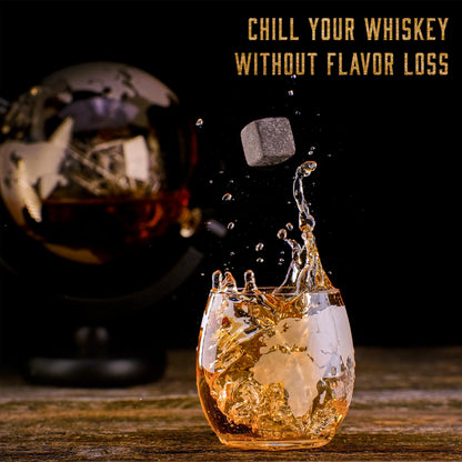 - Whisiskey – Whiskey Decanter – Globe - 900 ml – Whiskey Carafe Set