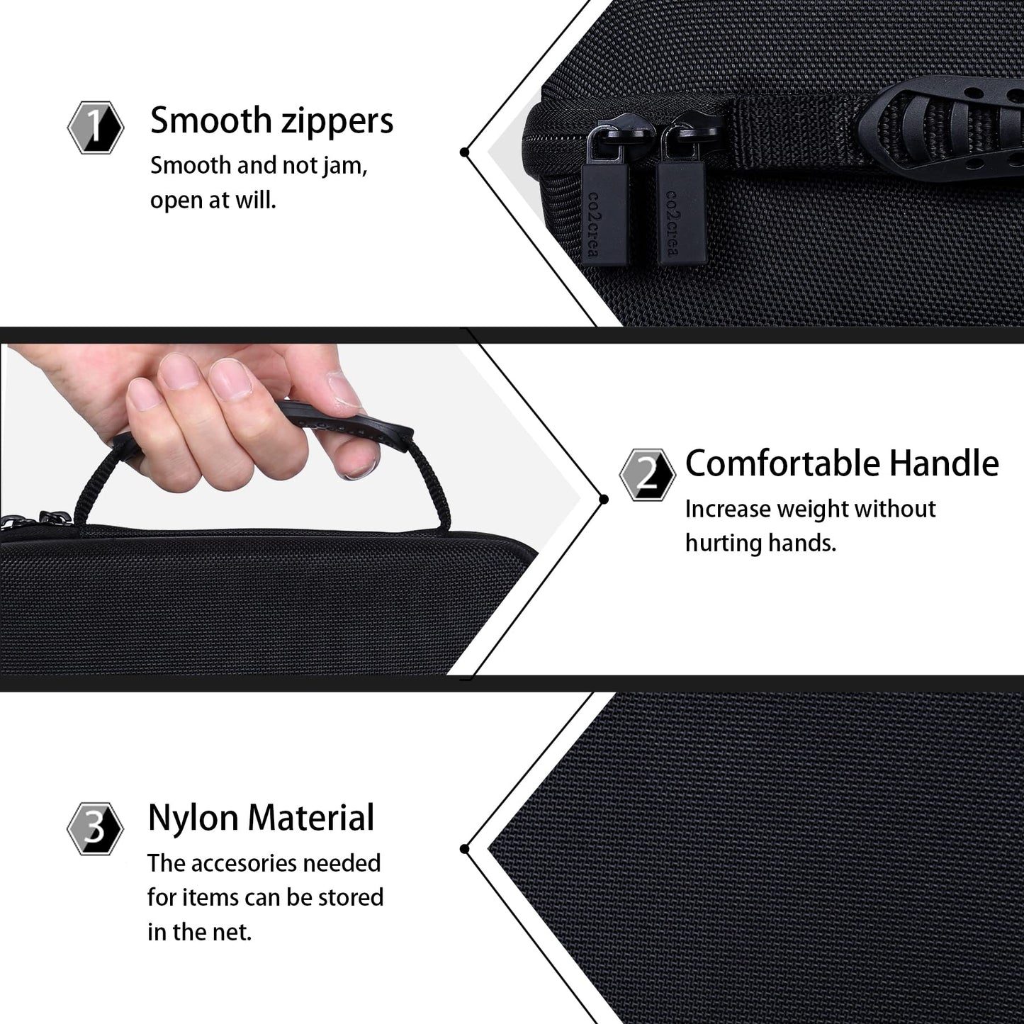 co2CREA Hard EVA Shell Storage Dart Case for 20 Steel Tip or Soft Tip Darts, Carrying Case with Numerous mesh Pockets Holder for Dart Tips,Shafts,Flights and More Dart Accessories,Case Only