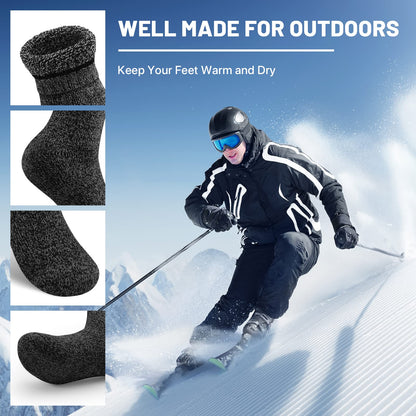 - SIMIYA Merino Wool Socks for Men | Winter Thick Hiking Socks | Thermal Breathable -