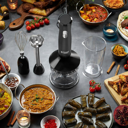 - Russell Hobbs Desire 3 in 1 Electric Hand Blender | Fruit & Veg Mini Chopper | Whisk Attachment -