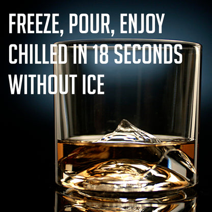 - LIITON Everest Mountain Whiskey Glasses Set of 2 | Freezable Old Fashioned Glass -
