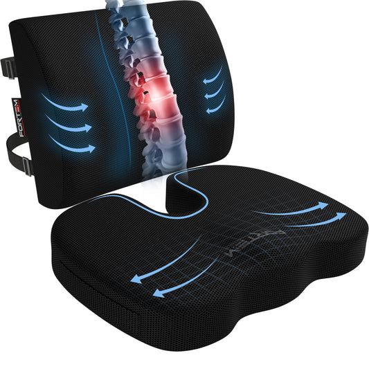 - FORTEM Chair Cushion | Seat Cushion for Office Chair | Lumbar Support Pillow for Chair -