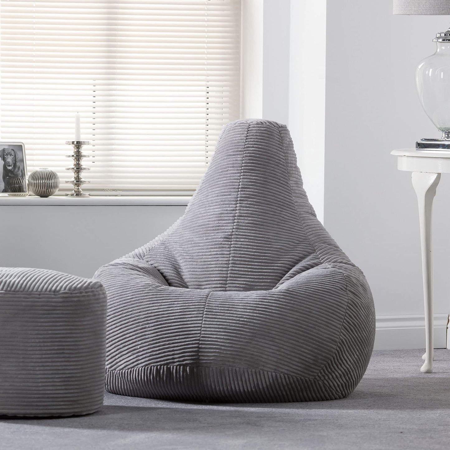 - icon Dalton Cord Recliner Bean Bag Chair | Large Lounge Chair | Gaming Bean Bag -