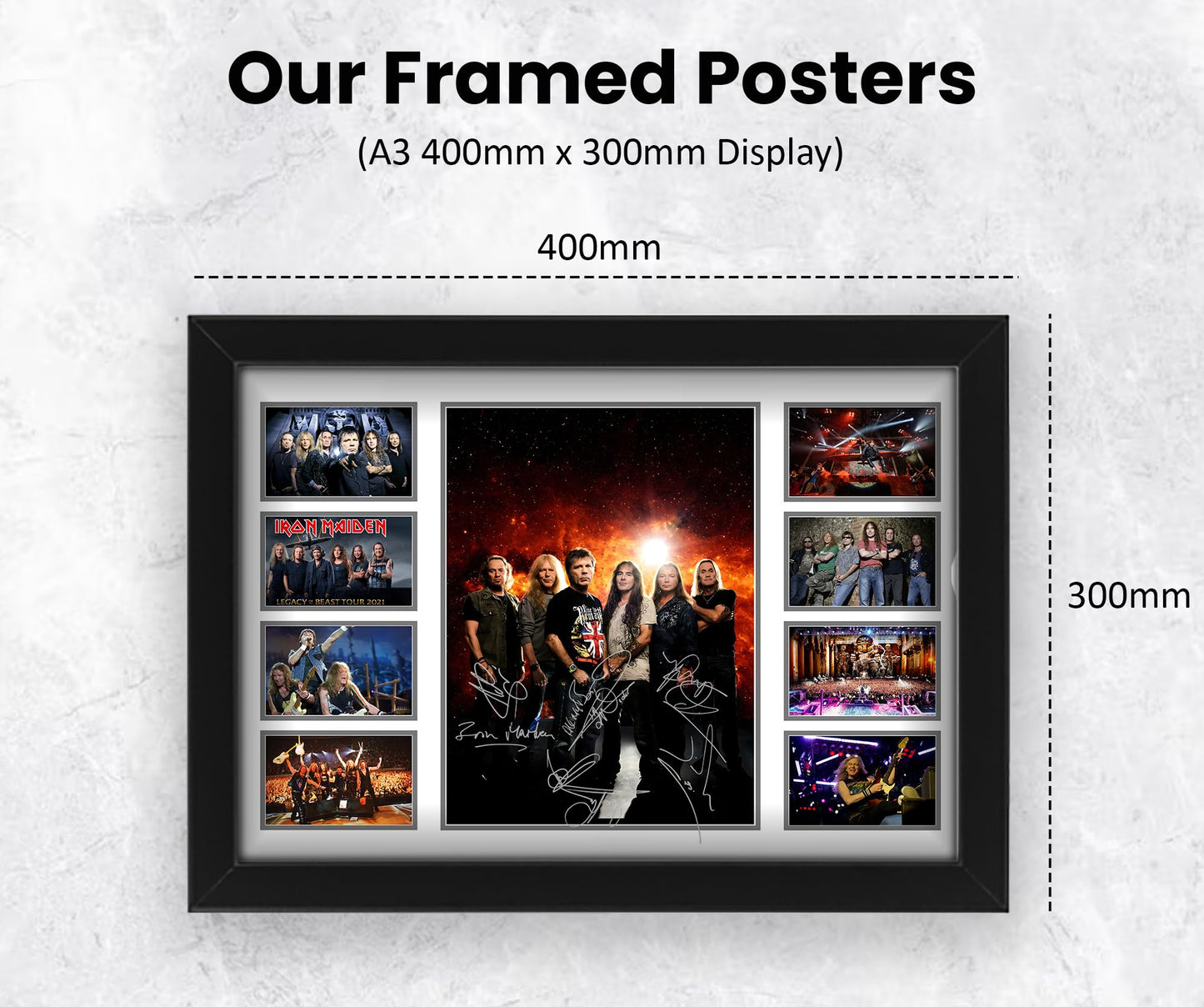 - Iron Maiden Signed Poster Print | Limited Edition Autograph Fan Gift | Collectible Memorabilia Merchandise -