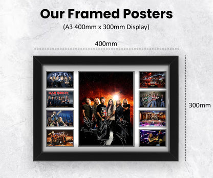 - Iron Maiden Signed Poster Print | Limited Edition Autograph Fan Gift | Collectible Memorabilia Merchandise -