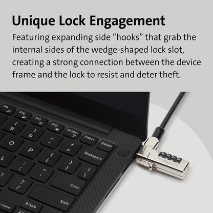 - Kensington N17 Combination Laptop Lock | Tough Lock Head & Carbon Steel Cut-Resistant Cable -