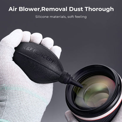 - K&F Concept 15-in-1 Camera Lens Cleaning Kit | DSLR Camera Lens Filter Cell Phones with Air Blowing | Cleaning Wipes*10 | 15ml Cleaning Cloths Liquid -