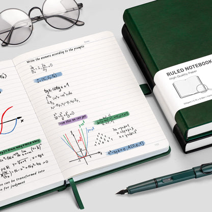 - RETTACY Lined Journal Notebook | A5 Note Book | Hardcover | 14.5 x 21cm | Green -