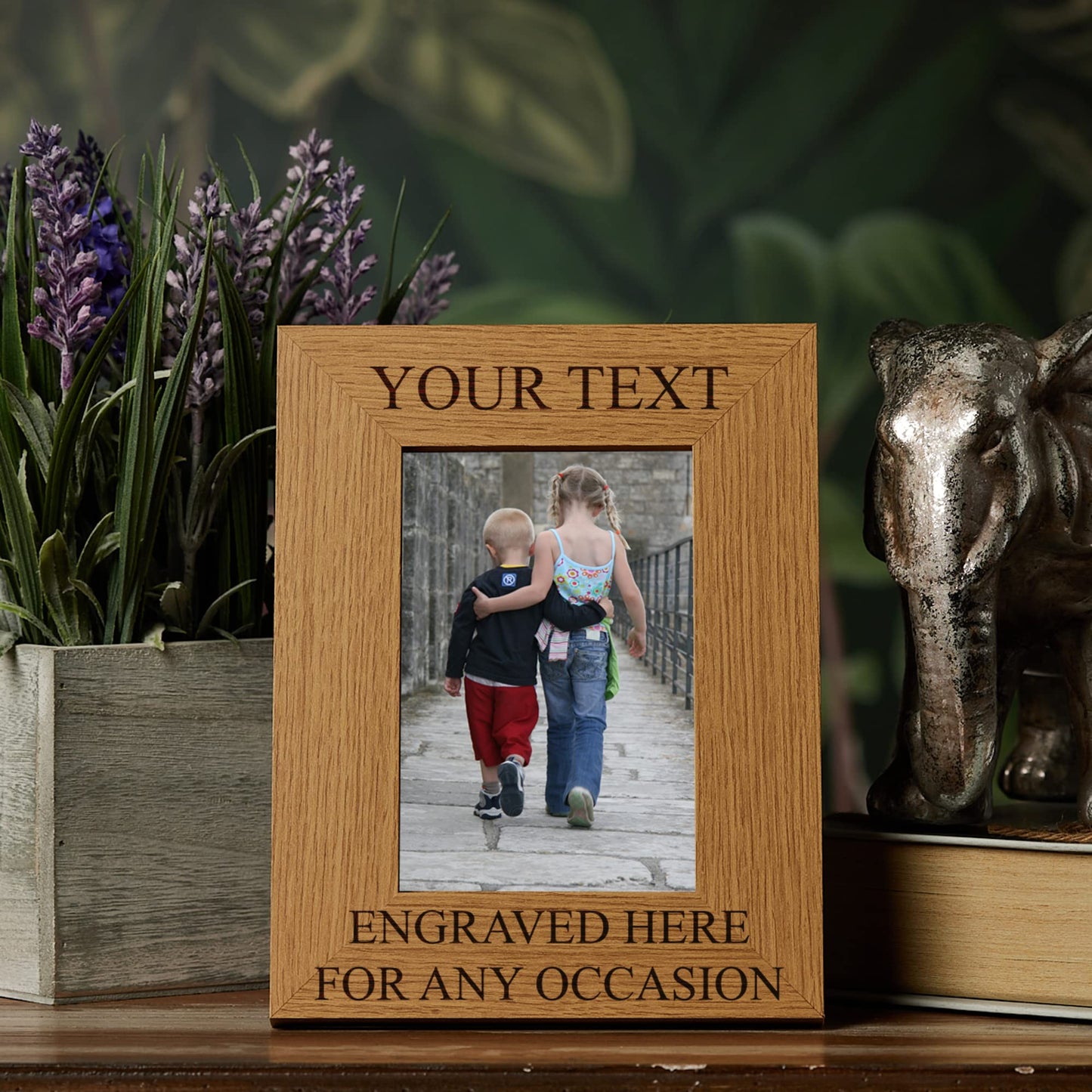 - Personalised Wooden Photo Frame | Laser Engraved -
