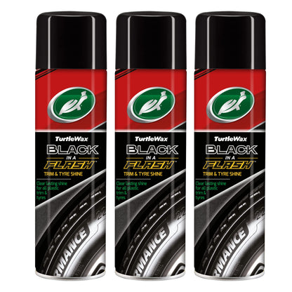 - Turtle Wax Black In A Flash 500 | x3 | Universal Tyre & Trim Cleaner -