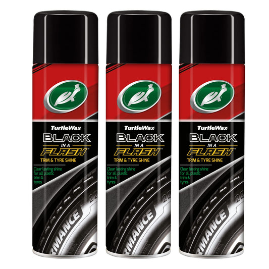 - Turtle Wax Black In A Flash 500 | x3 | Universal Tyre & Trim Cleaner -