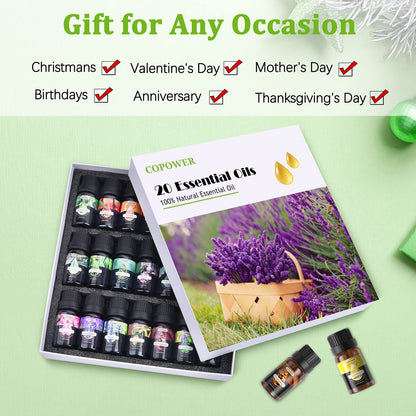 - Essential Oils for Diffusers for Home | COPOWER 20 x10mL Diffuser Oils Fragrance -