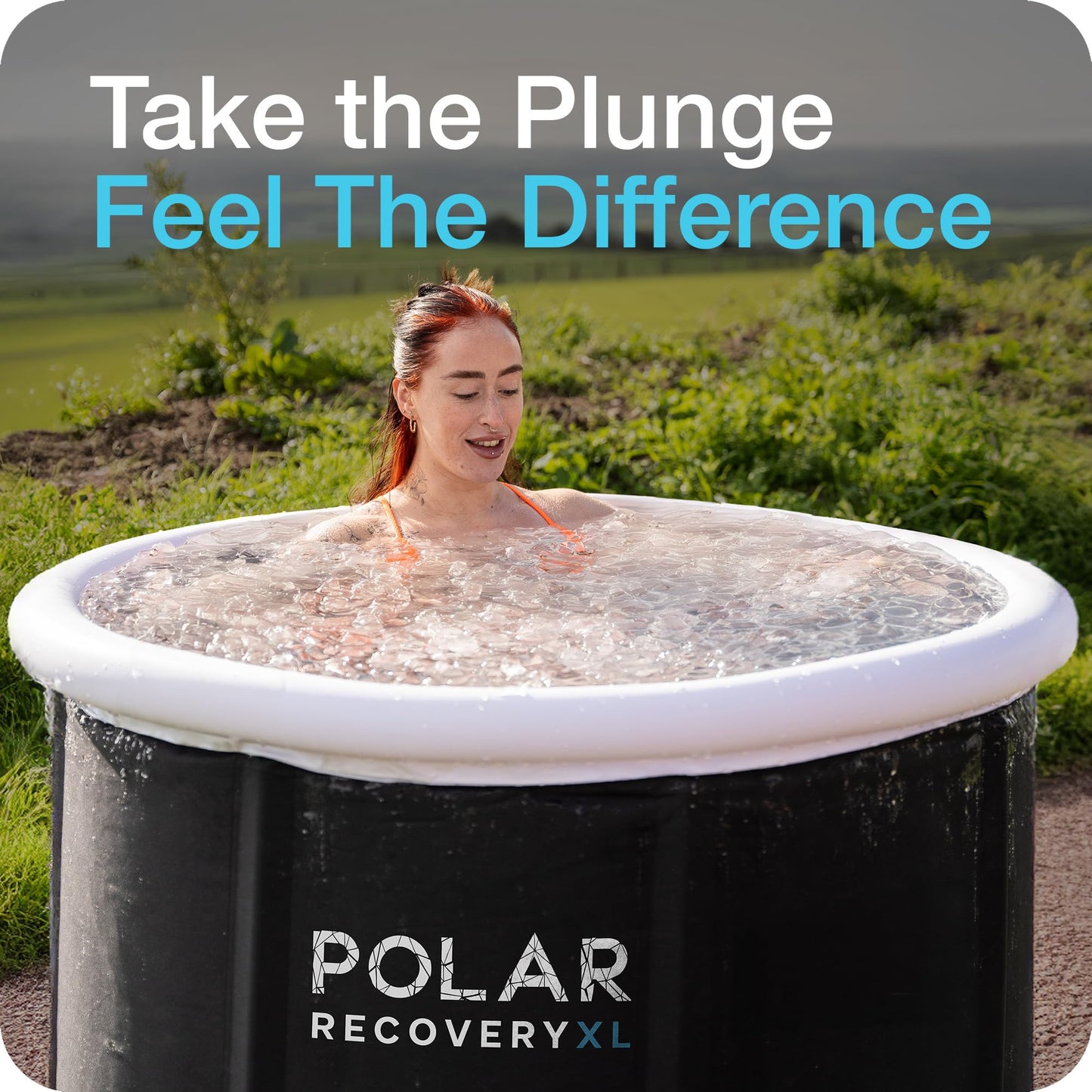 - Polar Recovery Tub | XL/Extra Large Portable Ice Bath for Cold Water Therapy | Cold Plunge for Ice Baths (Black) -