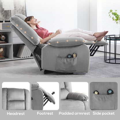- HOMCOM Power Lift Riser and Recliner Chair | Vibration Massage and Heat -