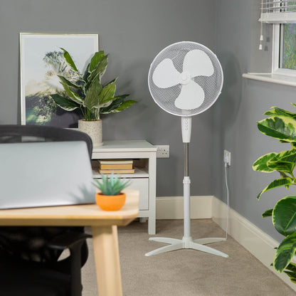 - Russell Hobbs 16" Inch | Lightweight | Pedestal Fan | 3 Speeds | Wide-Angled Oscillation -