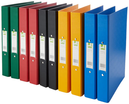 - Q-Connect 25mm 2 Ring Binder Polypropylene A4 Assorted|  (Pack of 10) -