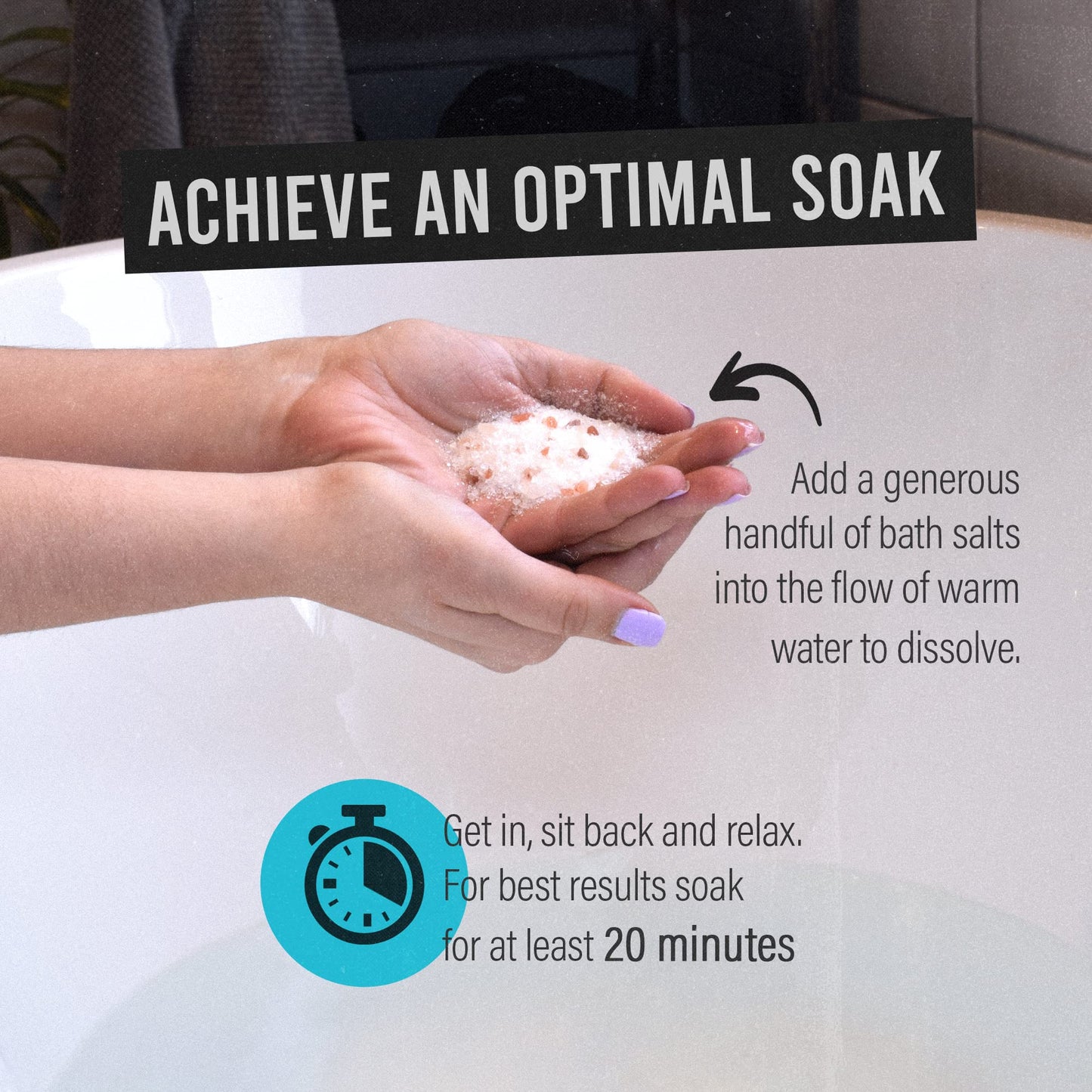 - Excl Epsom Salts | Himalayan Pink Salt | Bath Salts Muscle Soak -