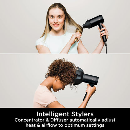 - Shark STYLE iQ Hair Dryer| Styler| 2-in-1 | Concentrator & Curl-Defining Diffuser -