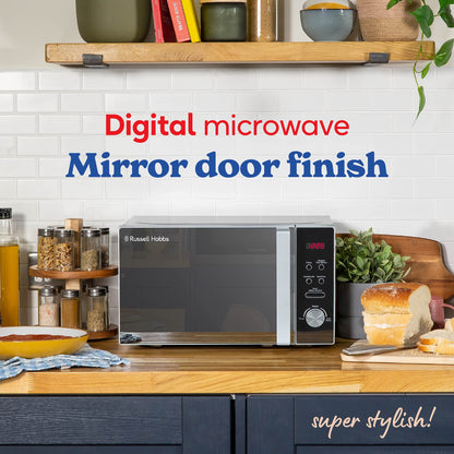 - Russell Hobbs | Freestanding Compact Microwave | 800 W | Silver -
