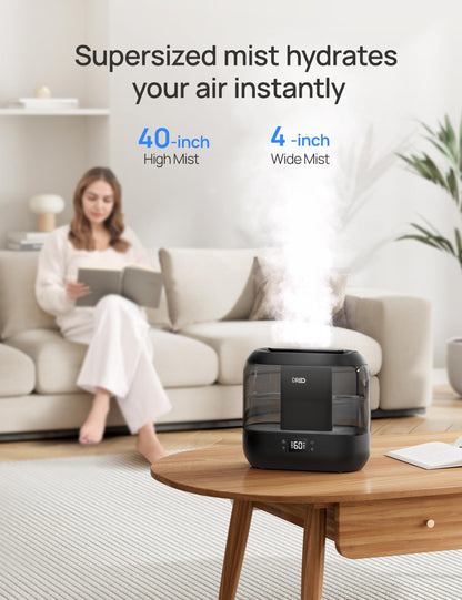 - Dreo Smart Humidifier for Bedroom | 4L Cool Mist Humidifier | Humidity Sensor | Auto Mode -