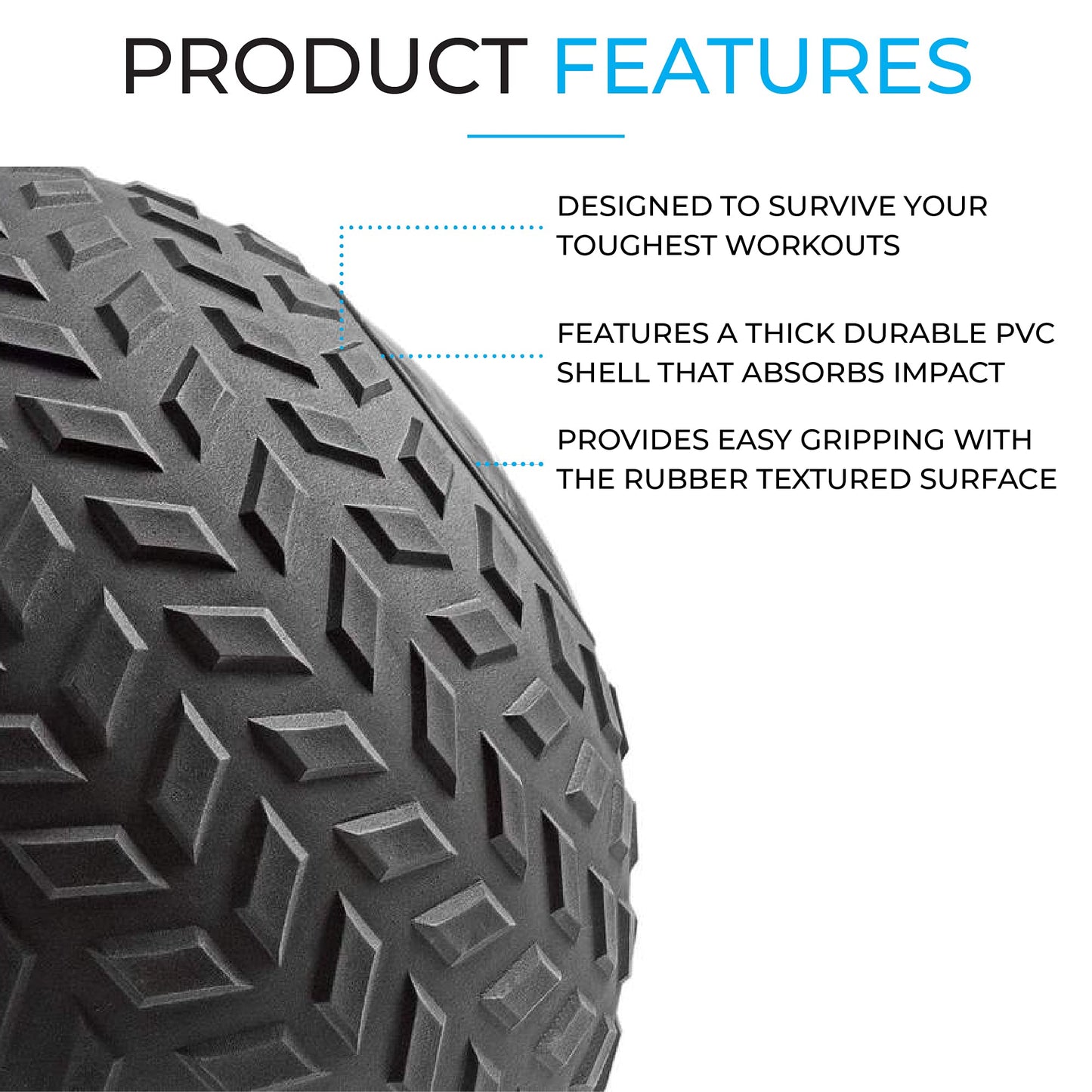 - FIT4HOME Grip Medicine Ball | Weighted Power Slam Balls | No Bounce | 1.8kg 3.6kg 5.4kg 9kg -