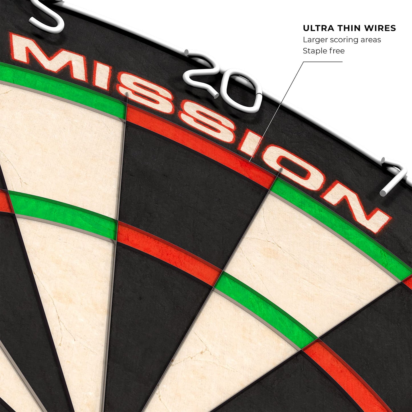 - Mission Darts DB023 Samurai II | Professional Competition Standard Dartboard with Ultra Thin Wire Construction and Non Fade Colours -
