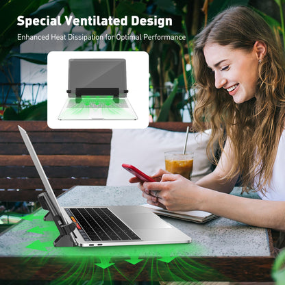 AboveTEK Laptop Security Locks with 2m Keyed Cable - Anti-Theft Locking Station, Adjustable Width 28.2-39.8cm, Desktop Fixed or Portable Mounting Option, Fits 12"-16" MacBook/Notebooks