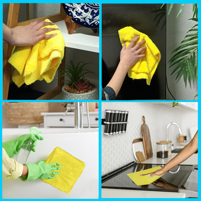 - Towelogy® Microfibre Cleaning Cloths Grey | Large Thick Ultra Absorbent Multipurpose -