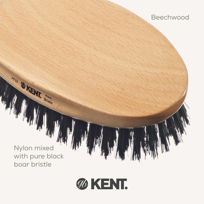 - Kent Military Oval Beech and Bristle Hairbrush -