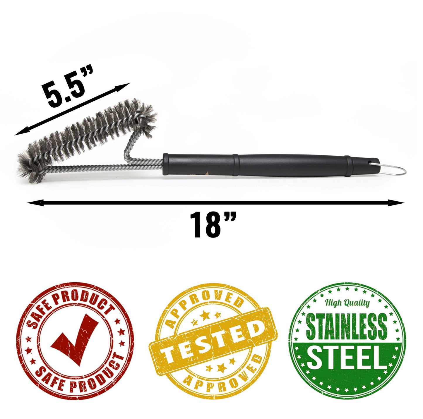 - Grillaholics Stainless Steel BBQ Brush | Heavy Duty BBQ Cleaner -