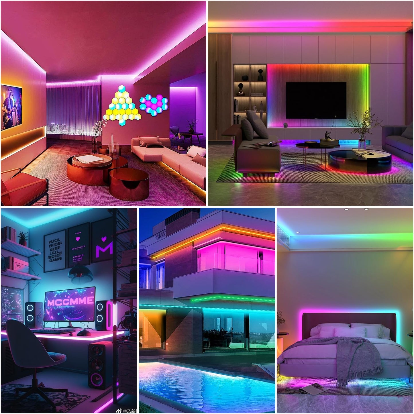 - SINWE 30M Led Strip Lights | Music Sync Led Lights | 44 Keys Remote -